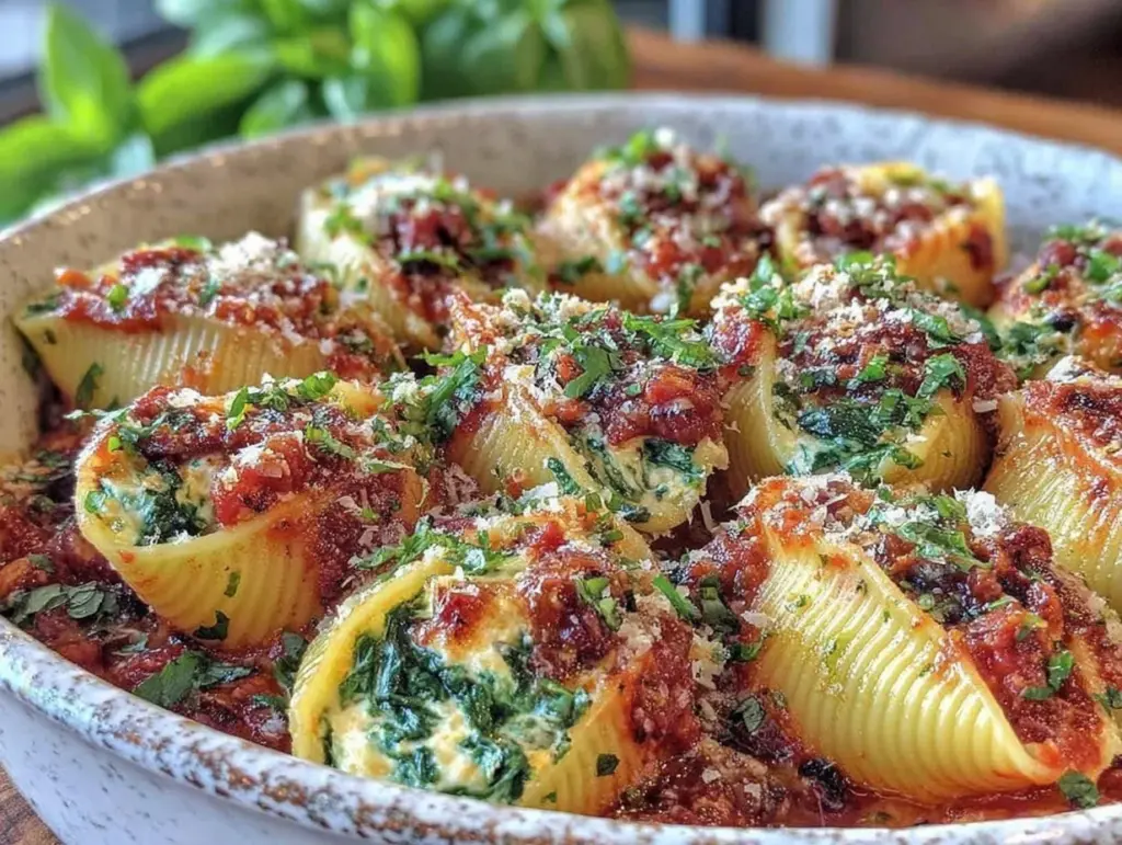 creamy lemon ricotta stuffed shells - featured image