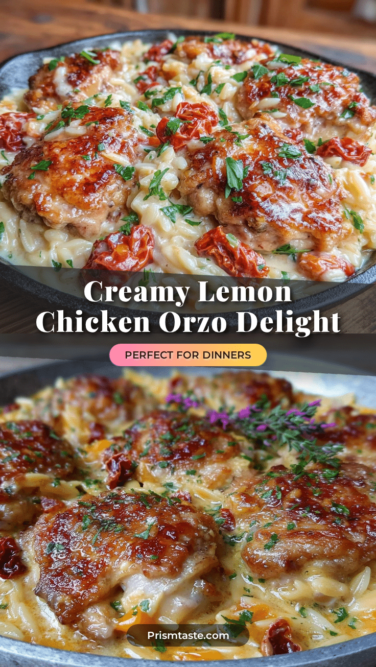 creamy one-pan lemon chicken orzo recipe