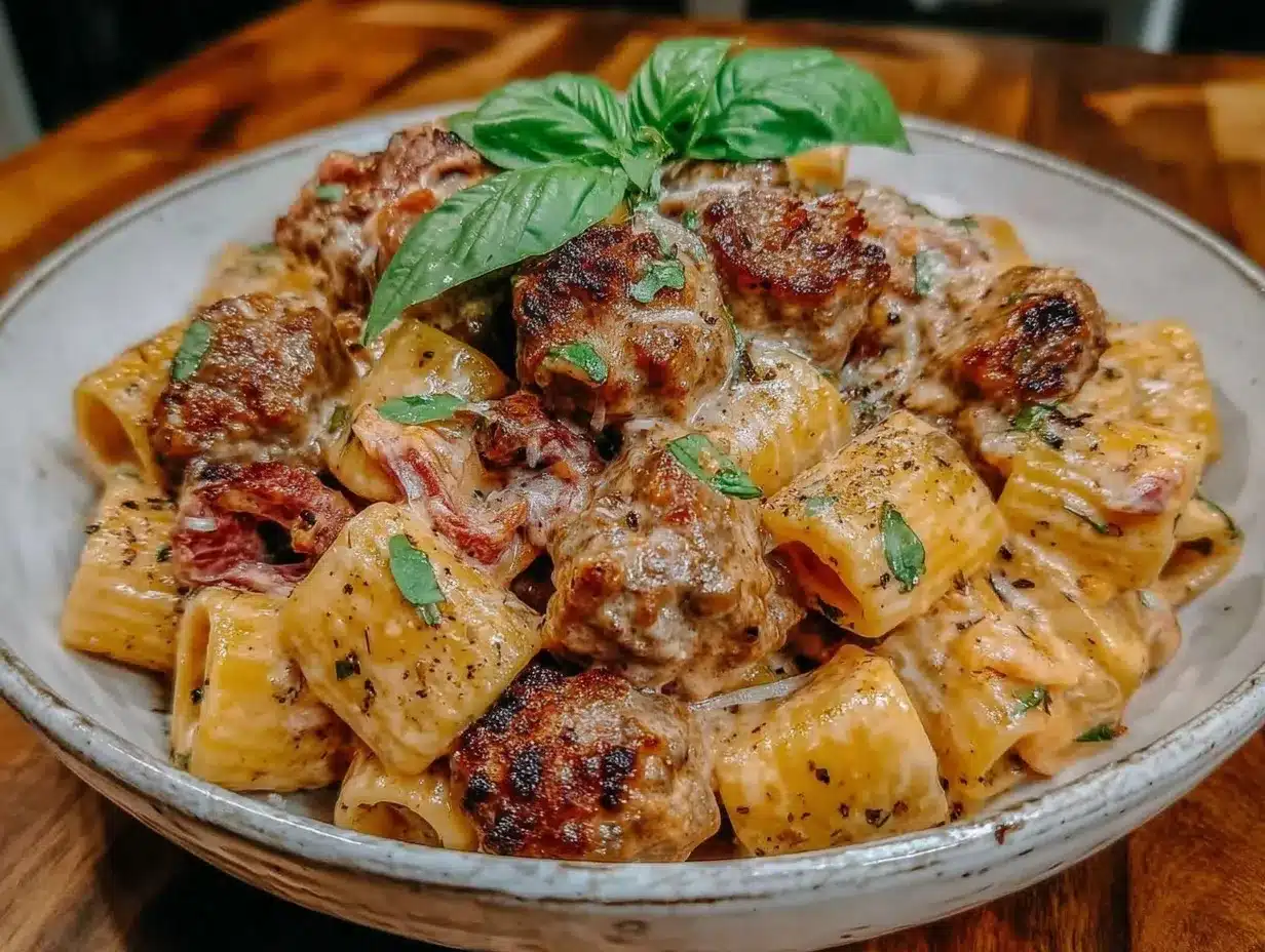 creamy one-pot vodka rigatoni preparation steps