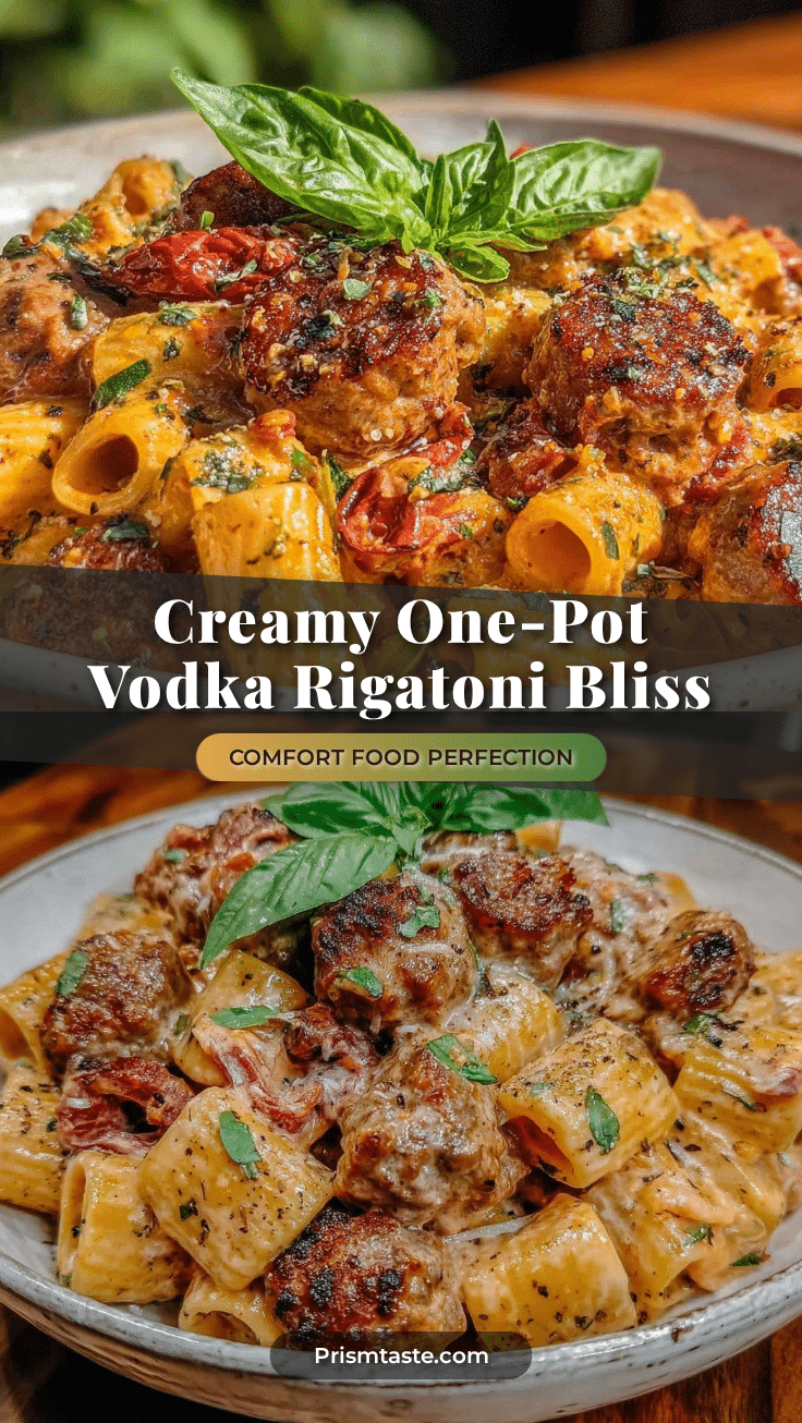 creamy one-pot vodka rigatoni recipe