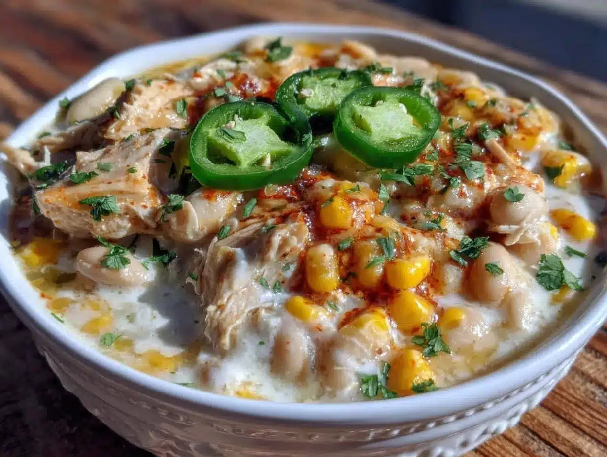 creamy slow cooker white chicken chili preparation steps