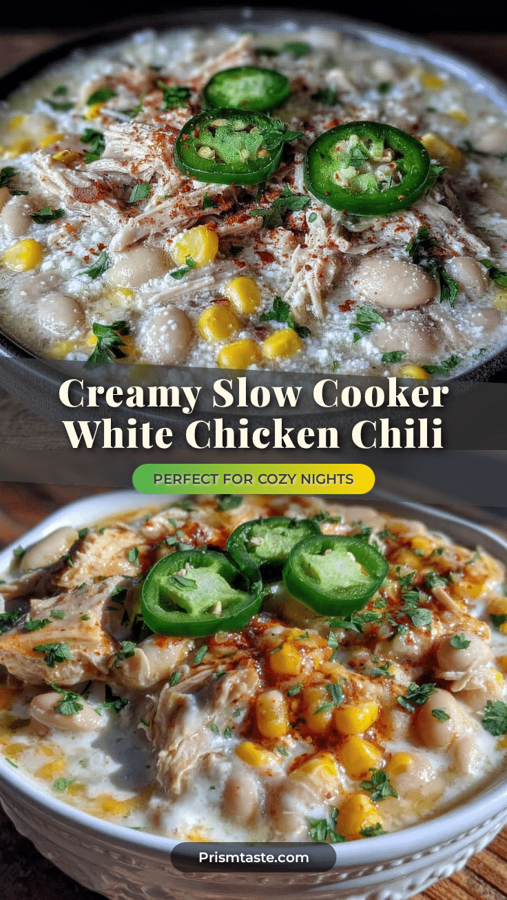 creamy slow cooker white chicken chili recipe