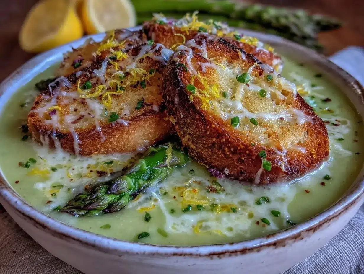 creamy spring asparagus soup preparation steps