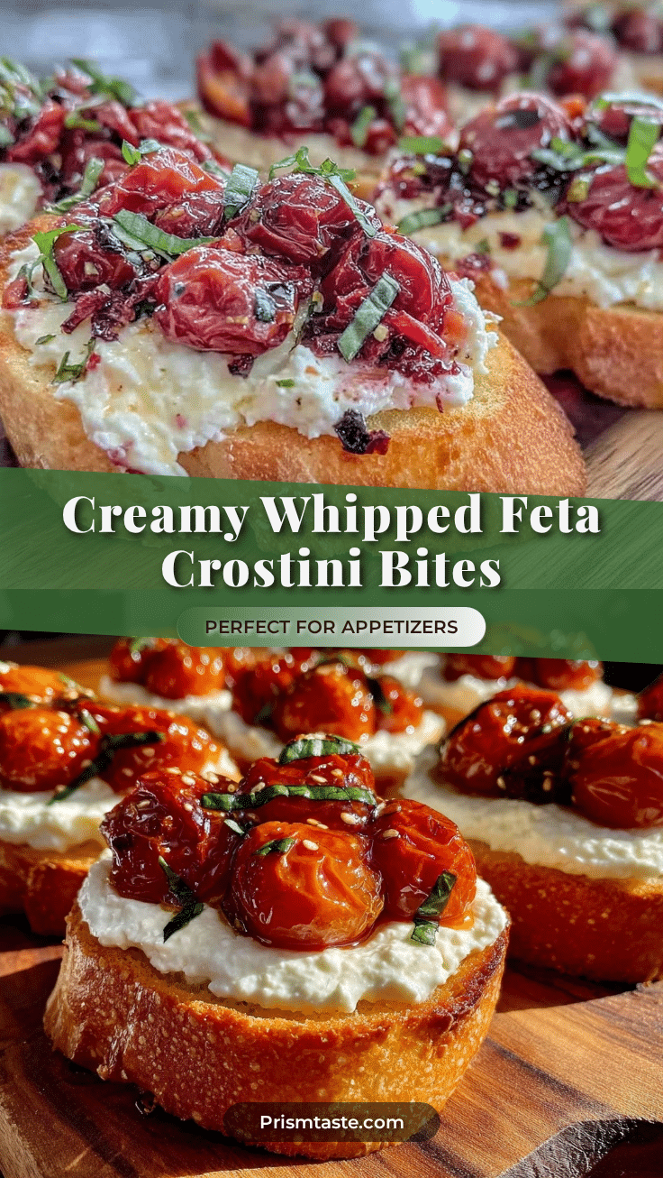 creamy whipped feta crostini recipe