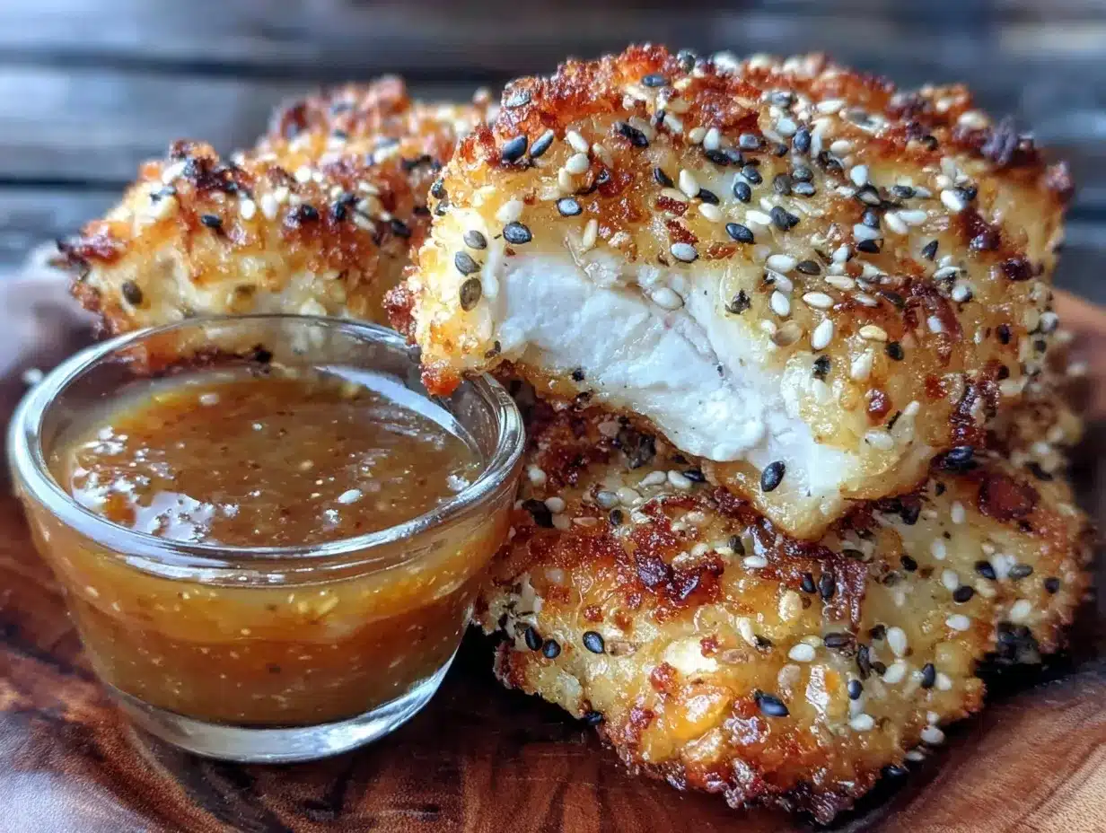 crispy air fryer everything bagel chicken tenders preparation steps