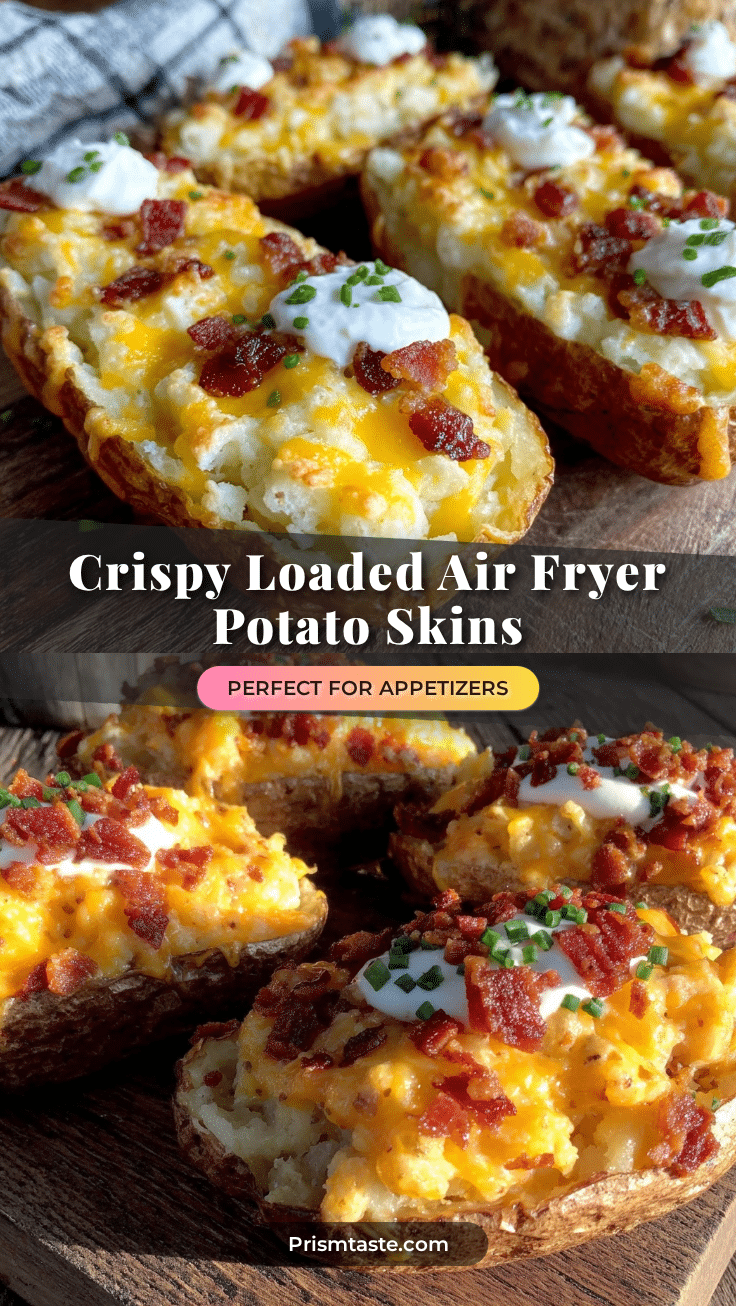 crispy air fryer loaded potato skins recipe