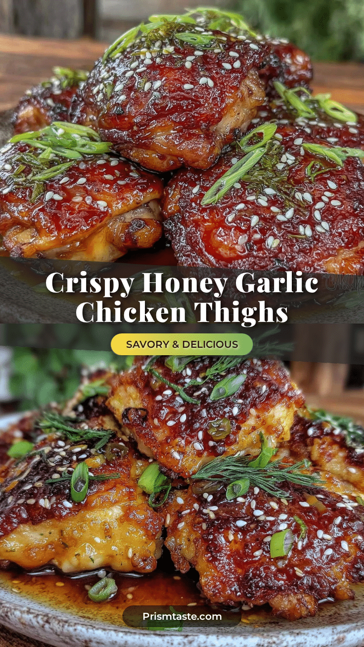 crispy baked honey garlic chicken thighs recipe