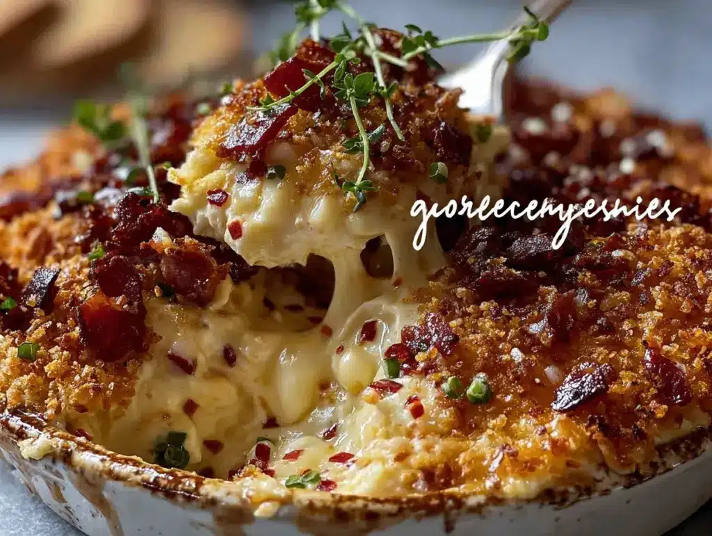 crispy baked jalapeño popper dip - featured image