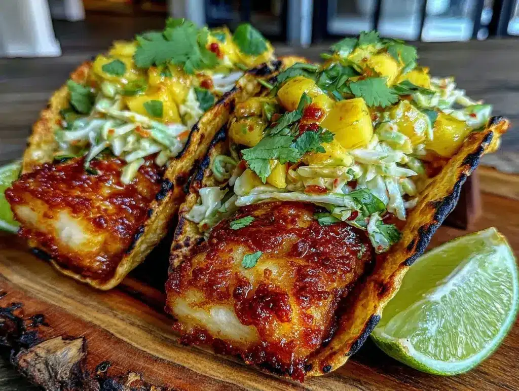 crispy beer-battered fish tacos - featured image