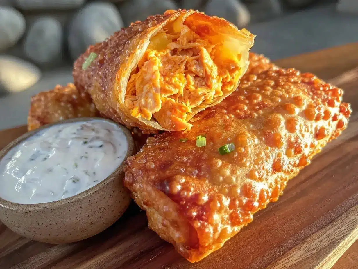 crispy buffalo chicken egg rolls preparation steps