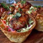 crispy chicken wonton tacos - featured image