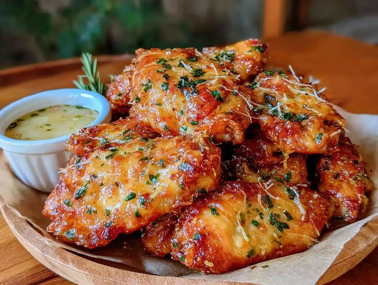 crispy copycat buffalo wild wings garlic parmesan wings preparation steps