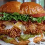 crispy copycat chick-fil-a spicy deluxe sandwich - featured image