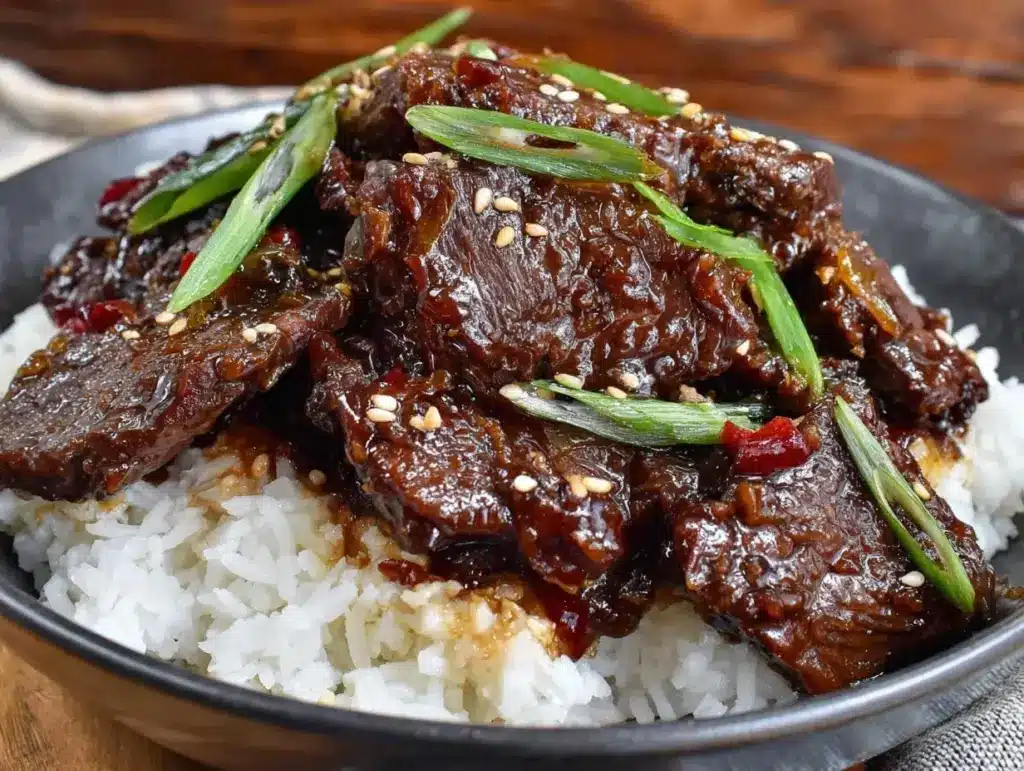 crispy copycat p.f. changs mongolian beef - featured image