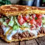 crispy copycat taco bell crunchwrap supreme recipe - featured image