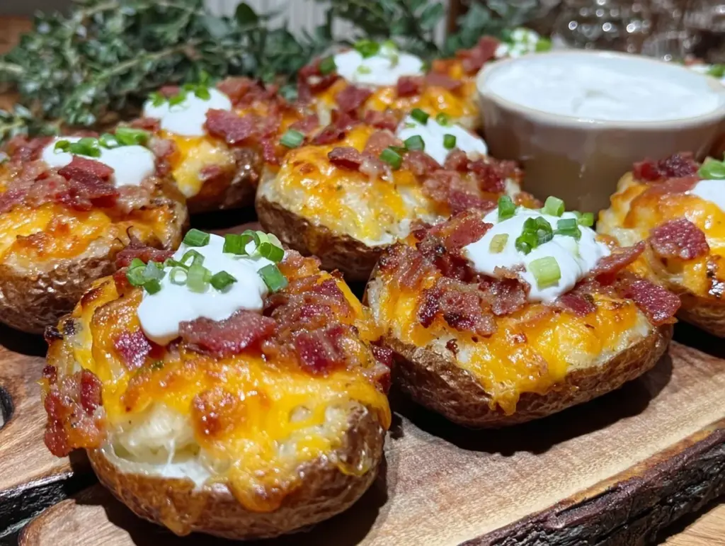 crispy loaded potato skins recipe - featured image