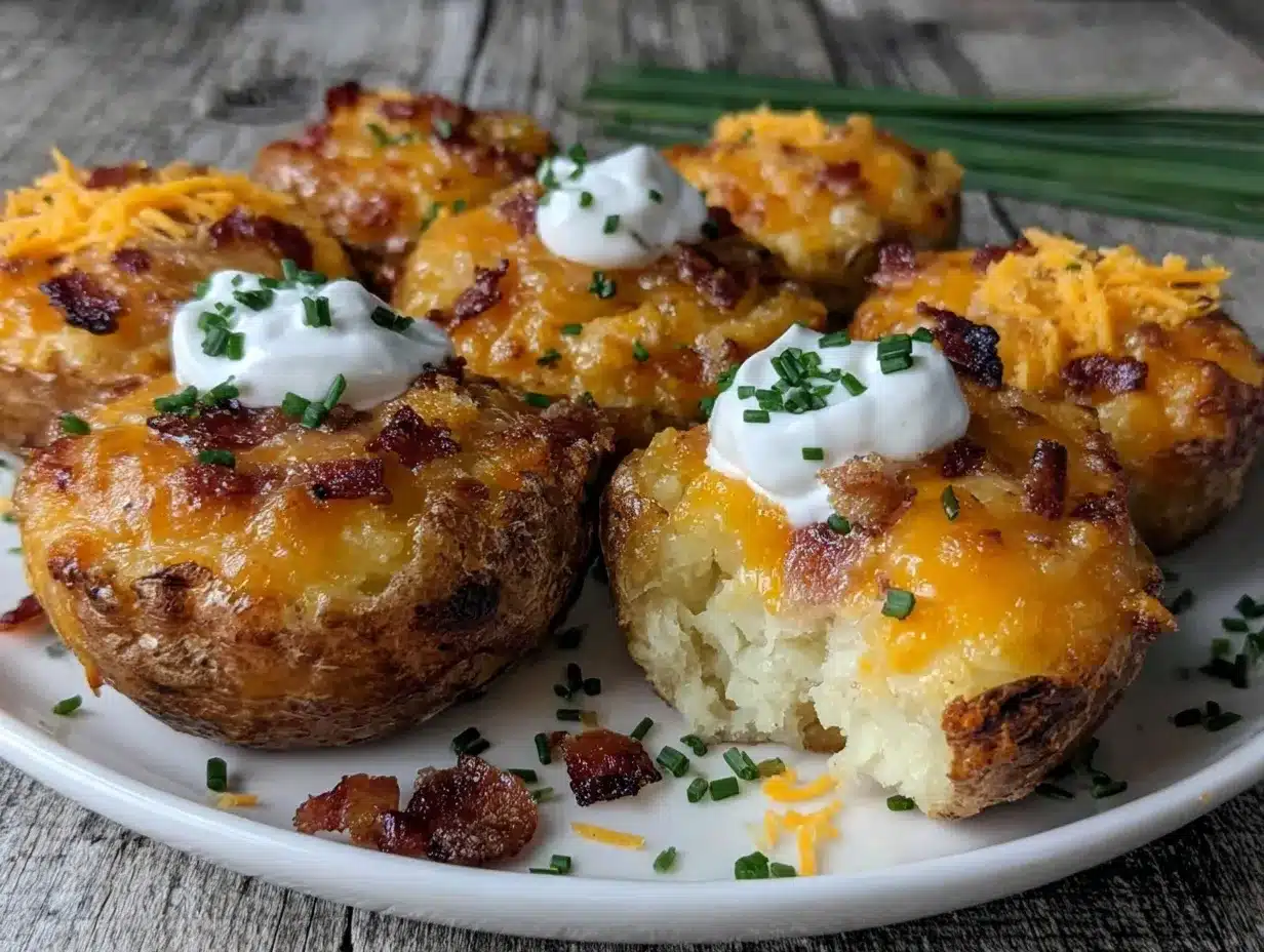 crispy loaded twice-baked potato bites preparation steps