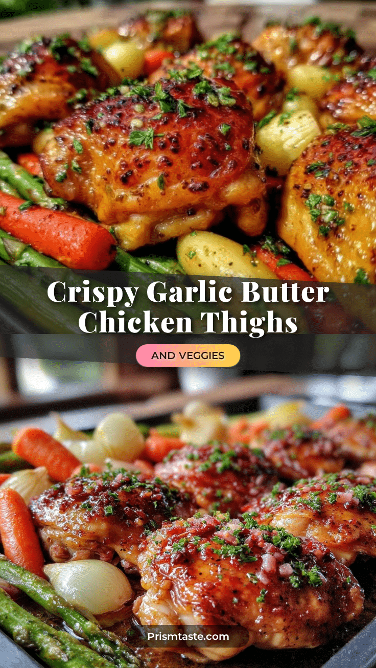 crispy sheet pan garlic butter chicken thighs recipe