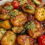 crispy sheet pan gnocchi - featured image