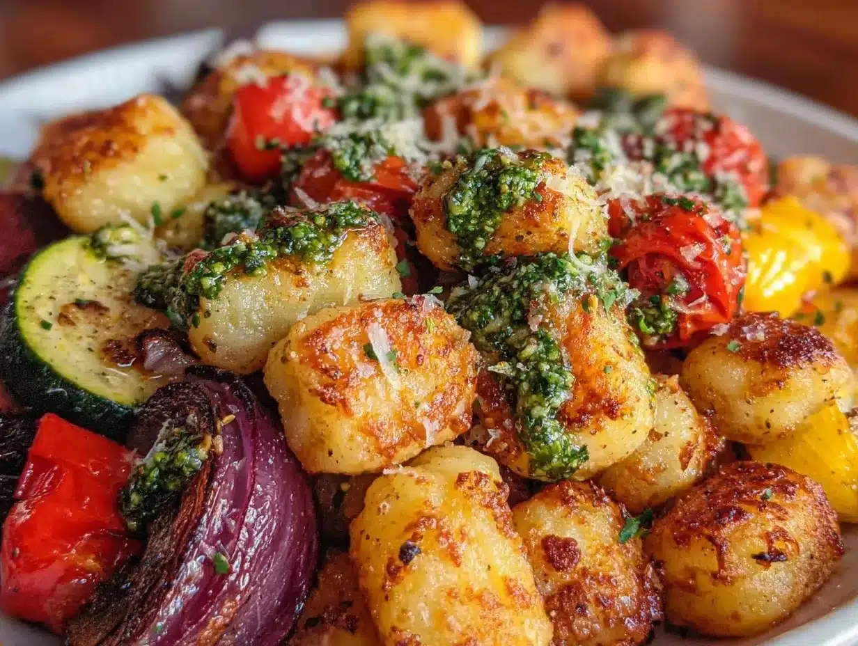 crispy sheet pan gnocchi preparation steps