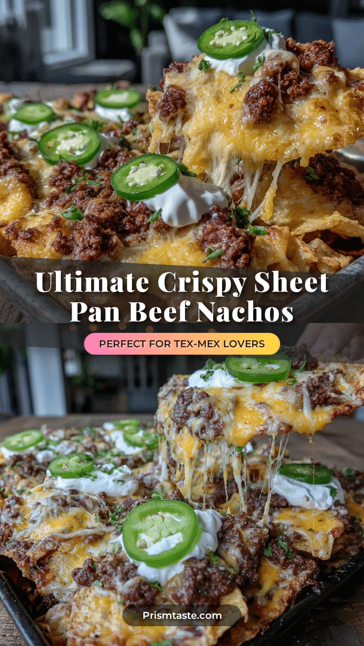 crispy sheet pan ground beef nachos recipe