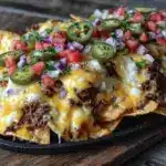 crispy sheet pan loaded nachos - featured image