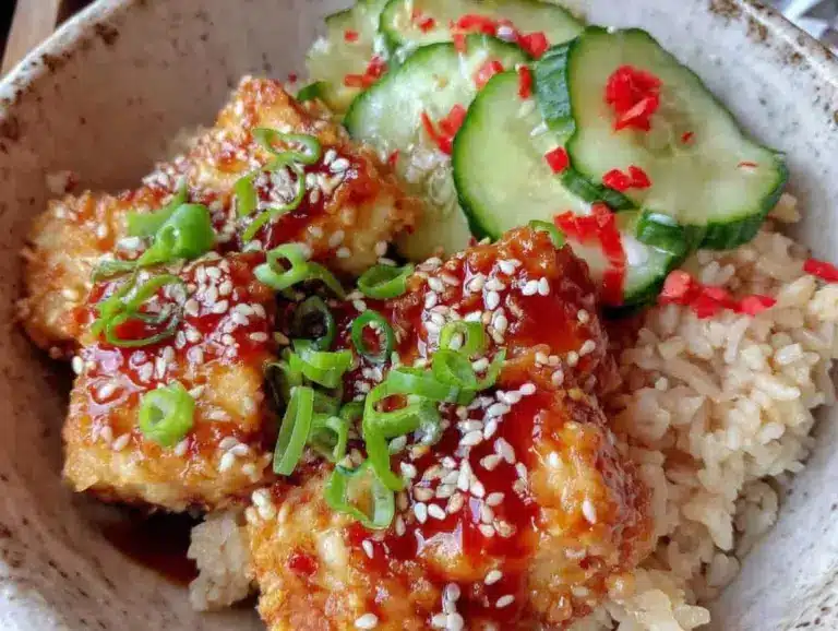 crispy tofu teriyaki bowl - featured image