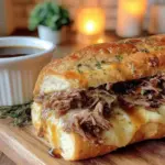 crockpot french dip sandwiches - featured image