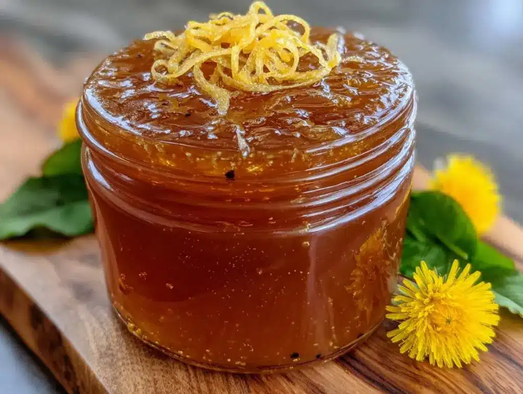 dandelion honey jelly - featured image