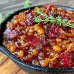 easy cast iron cowboy beans - featured image