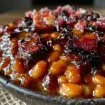 easy crockpot baked beans - featured image