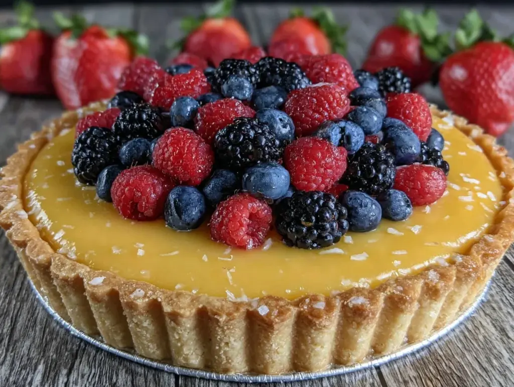 easy lemon curd tart - featured image