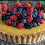 easy lemon curd tart - featured image