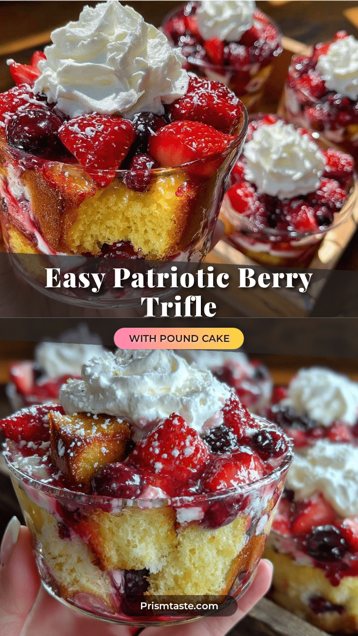 Easy Patriotic Berry Trifle recipe