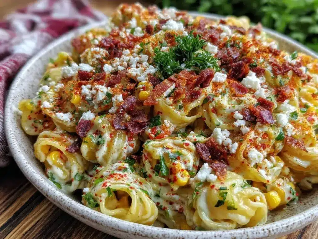 elote pasta salad - featured image