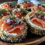 everything bagel pinwheel roll-ups - featured image