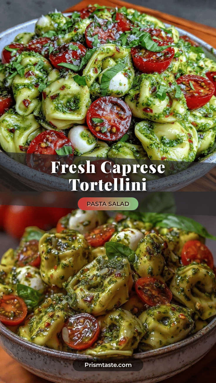 Fresh Caprese Tortellini Pasta Salad recipe