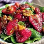 fresh cold strawberry salad - featured image