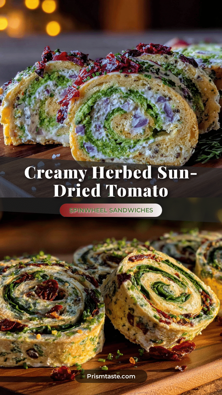 fresh sun-dried tomato spinwheel sandwiches recipe