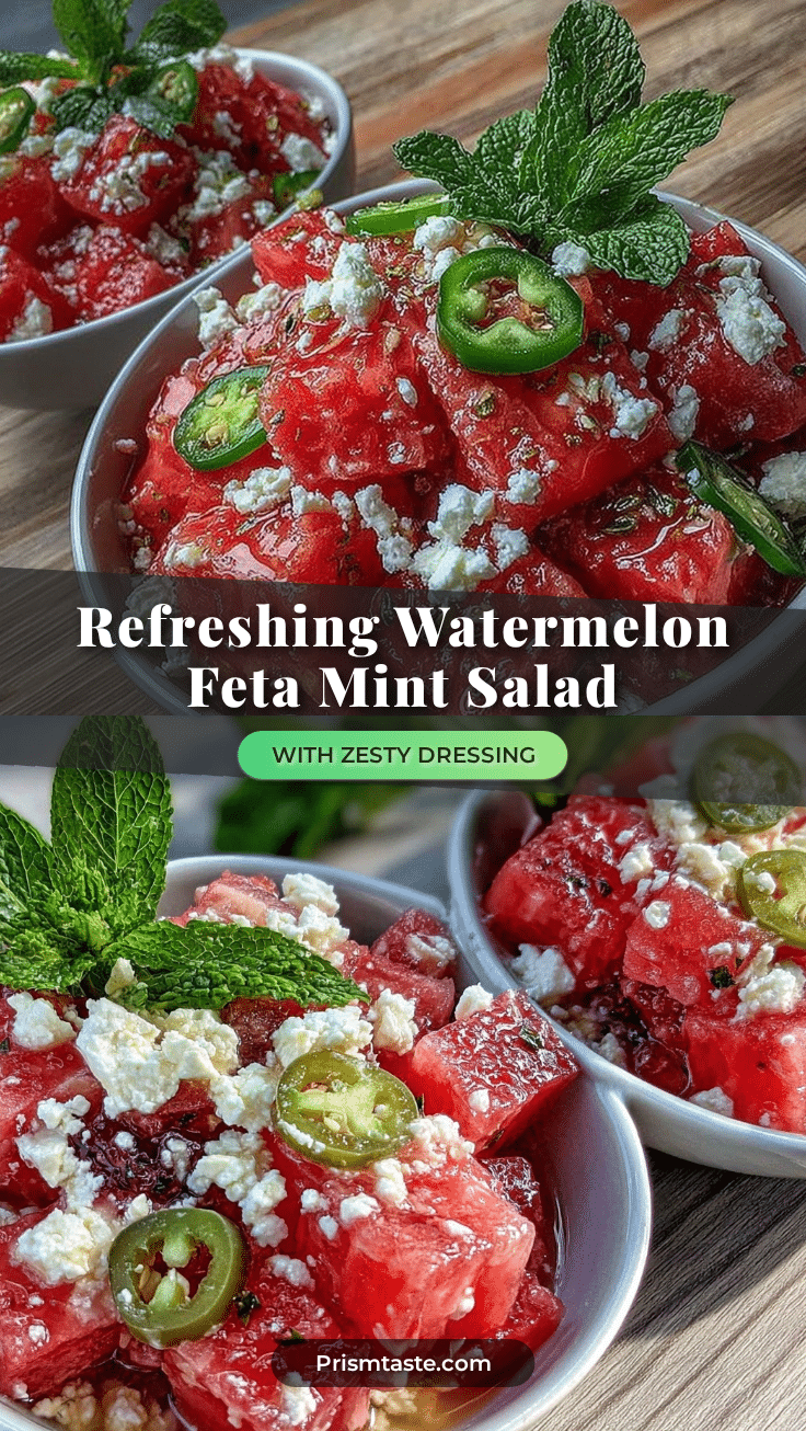 fresh watermelon feta mint salad recipe