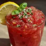 frozen strawberry basil lemonade slushie - featured image