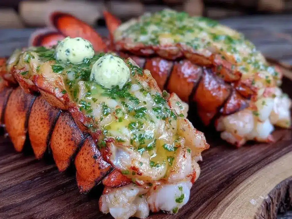 garlic butter broiled lobster tails - featured image