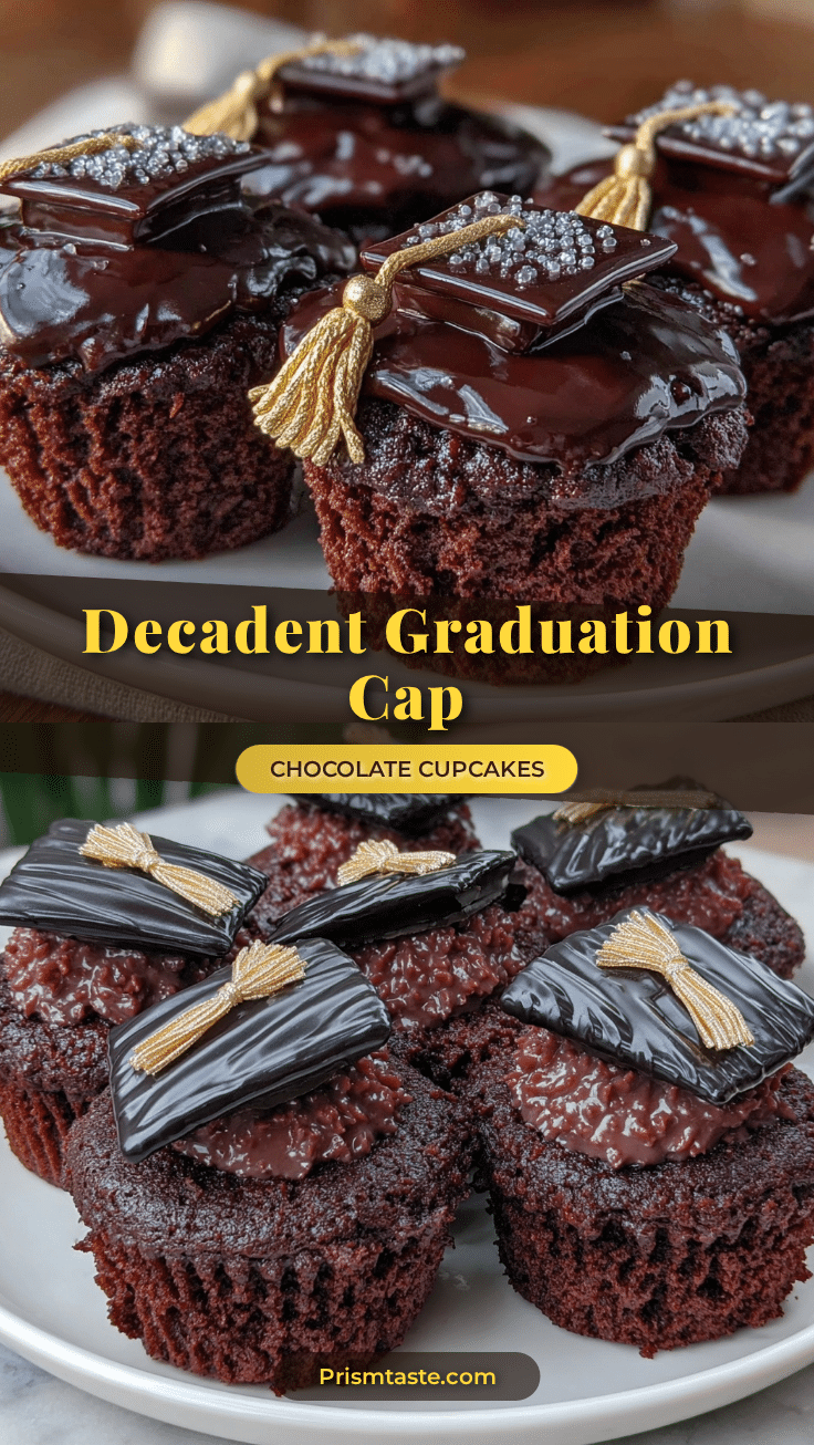 graduation cap chocolate cupcakes recipe