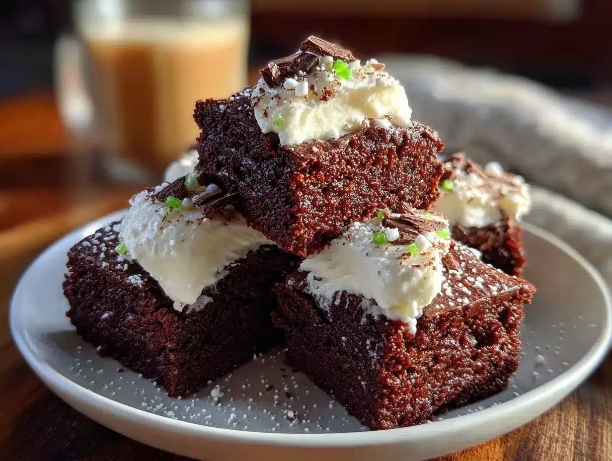 Guinness dark chocolate fudge brownies preparation steps