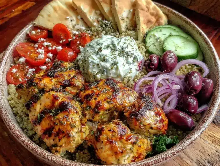 Healthy High-Protein Greek Chicken Bowl - featured image
