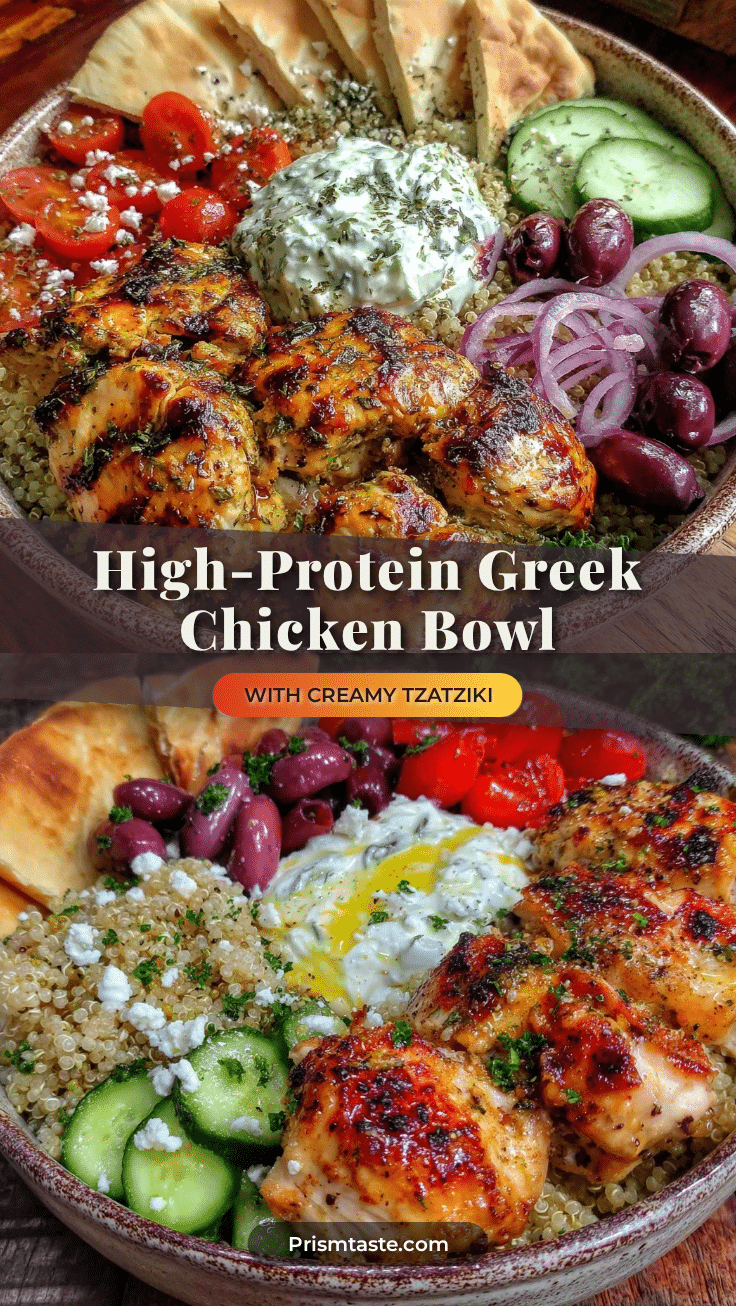 Healthy High-Protein Greek Chicken Bowl recipe