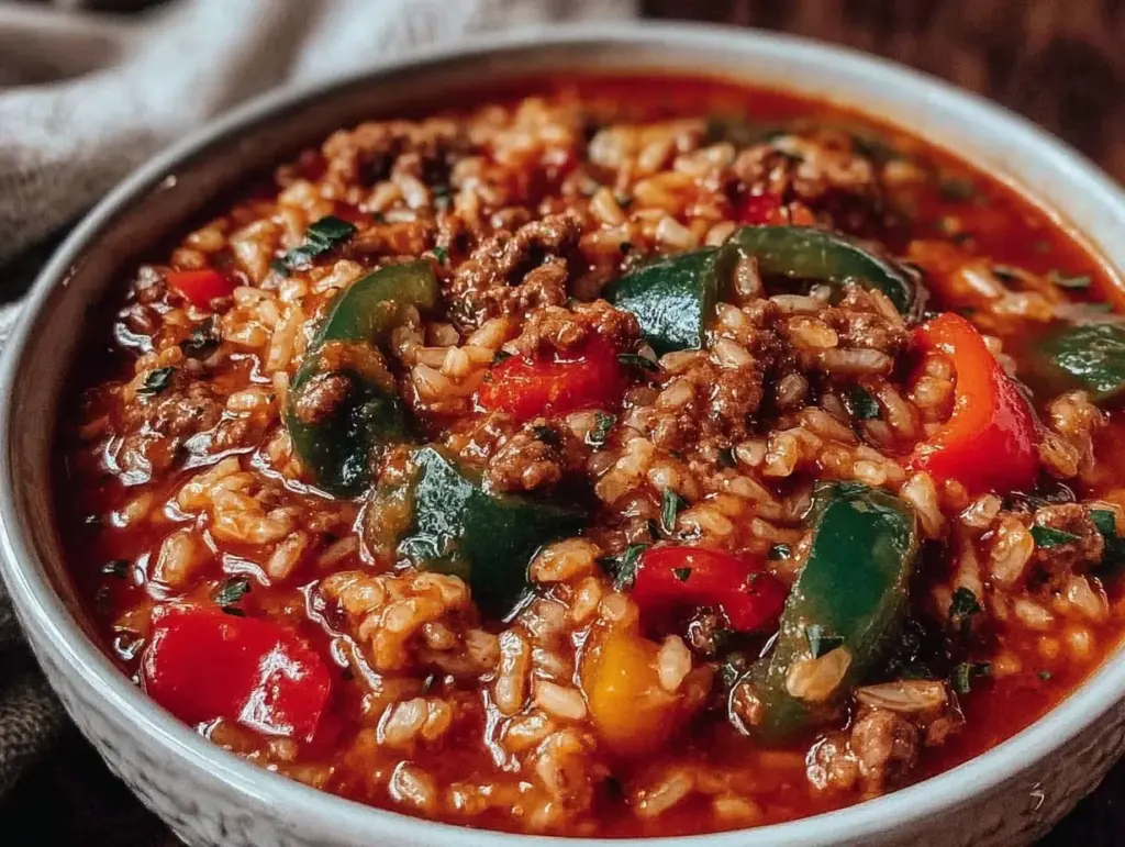 hearty stuffed pepper soup - featured image