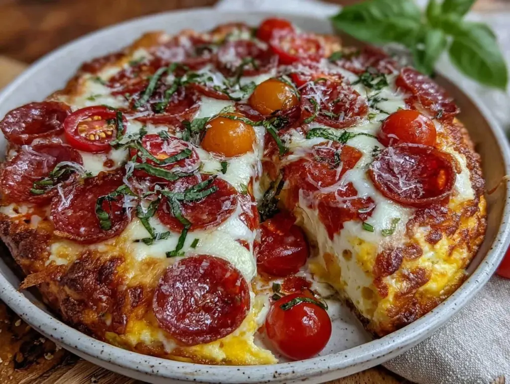 high-protein cottage cheese pizza bowl - featured image