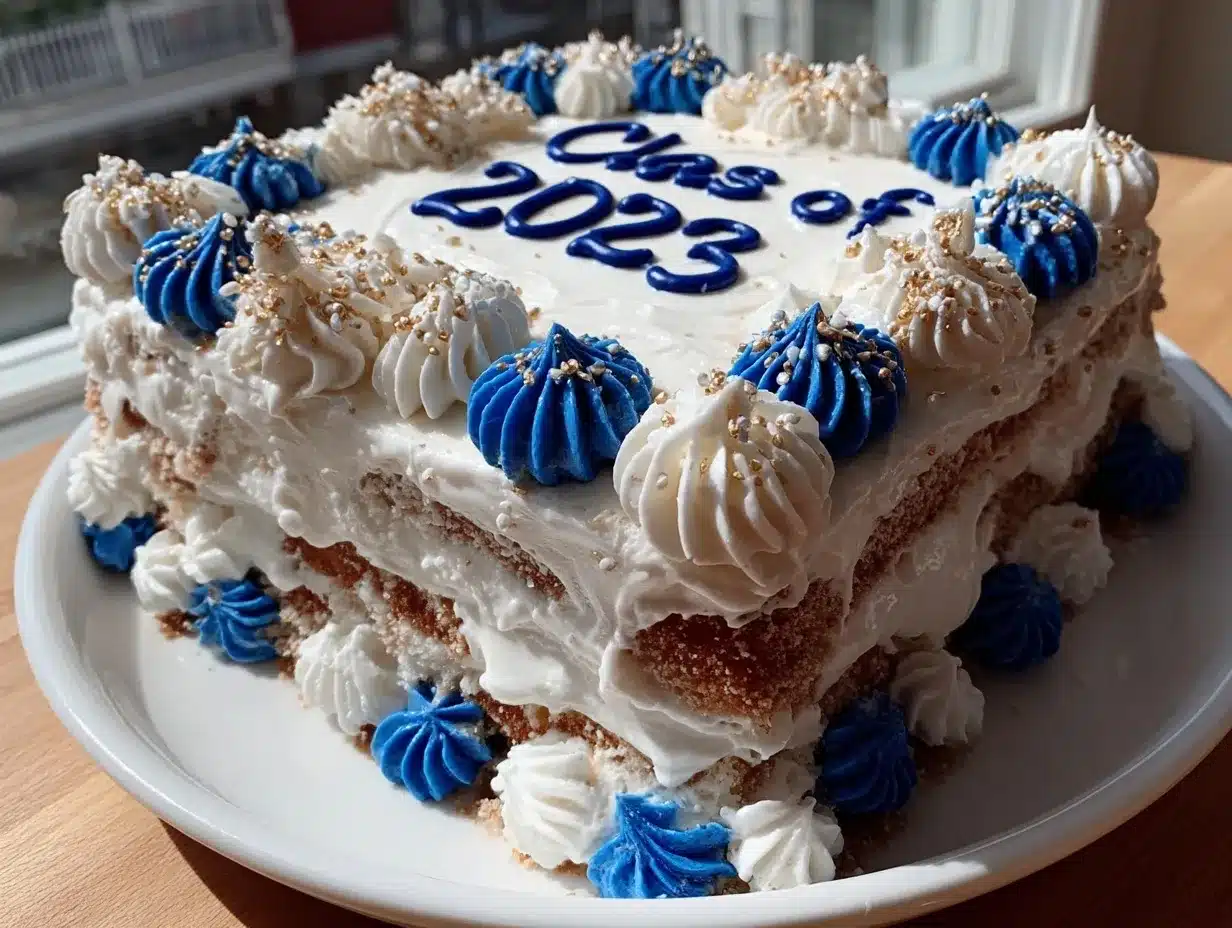 high school graduation sheet cake preparation steps