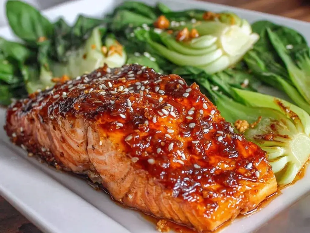 honey garlic salmon - featured image